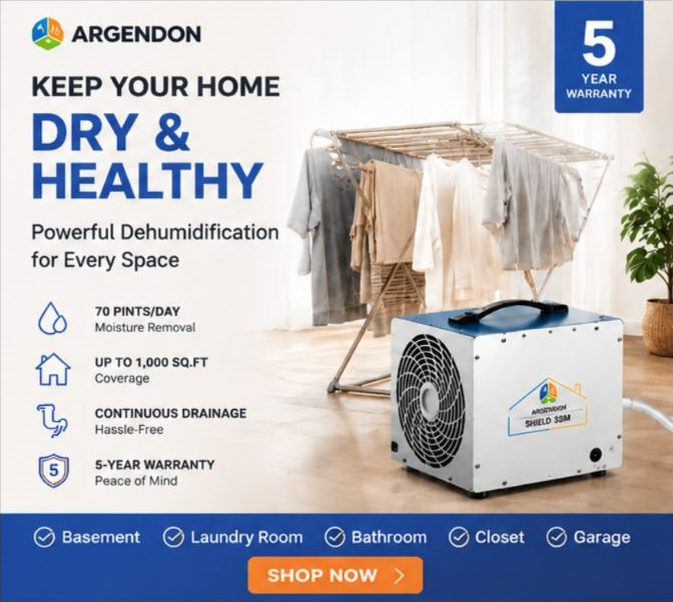 Argendon Shield dehumidifier for home moisture control