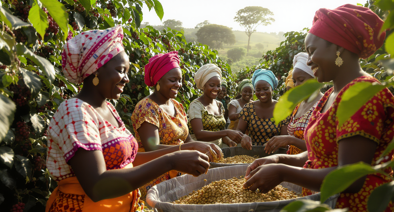 Coffee farmers connected with Mutombo Coffee