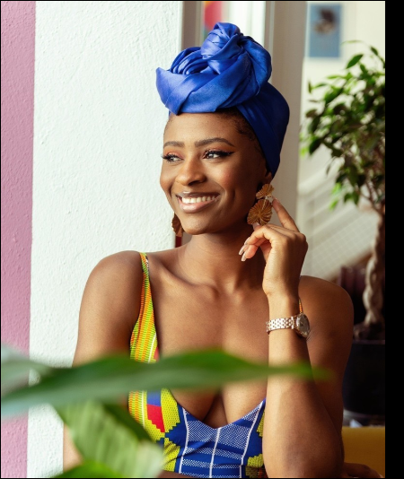 Jewellassy Blue Satin Turban (Free Shipping)