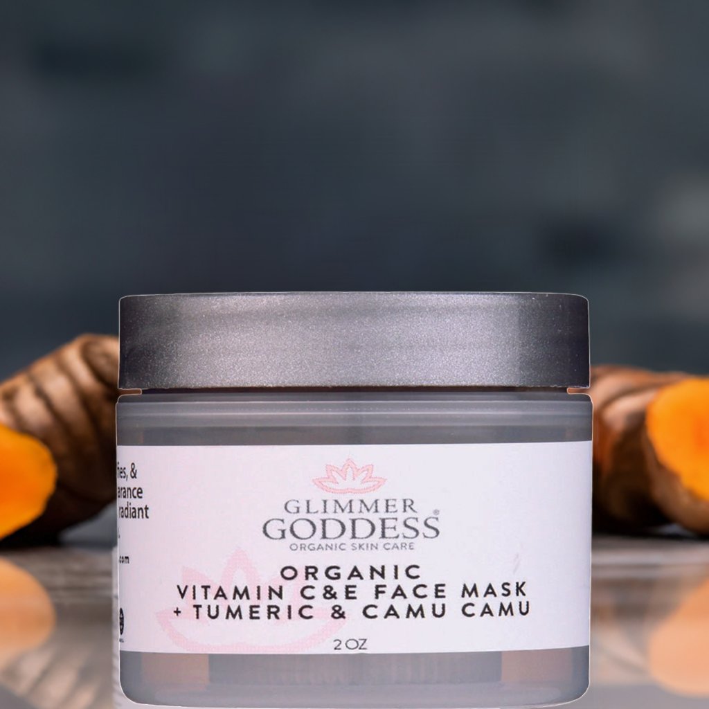 Organic Vitamin C & E Brightening Face Mask with Camu Camu & Turmeric