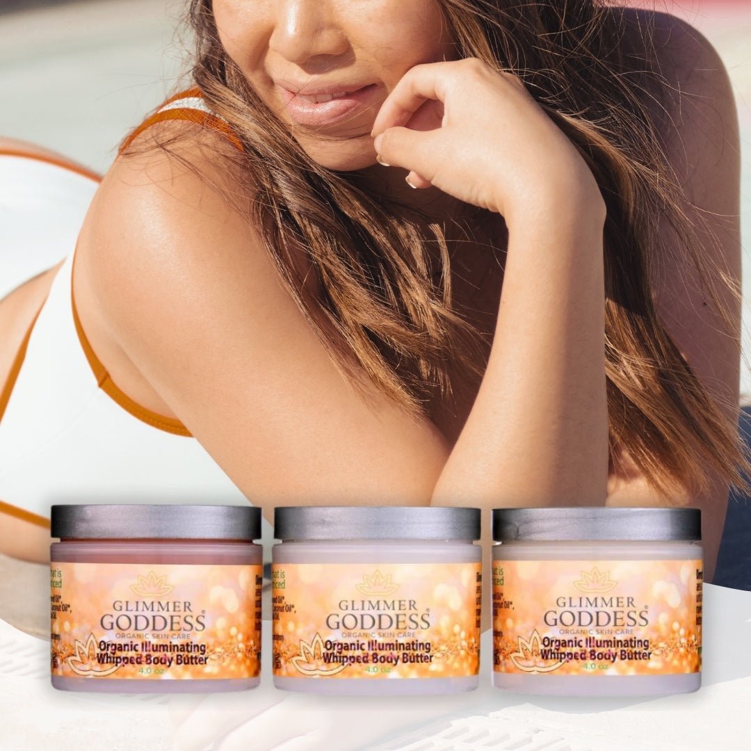 Organic Whipped Bronzing Body Butter – Shimmering Body Moisturizer with Instant Bronze Glow